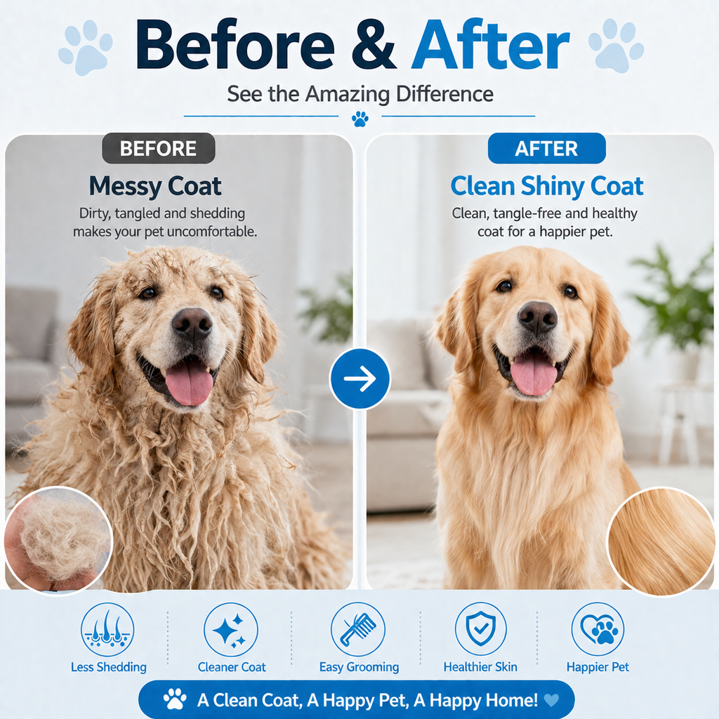 Premium Pet Bath & Grooming Kit | 6-Piece Complete Care Set